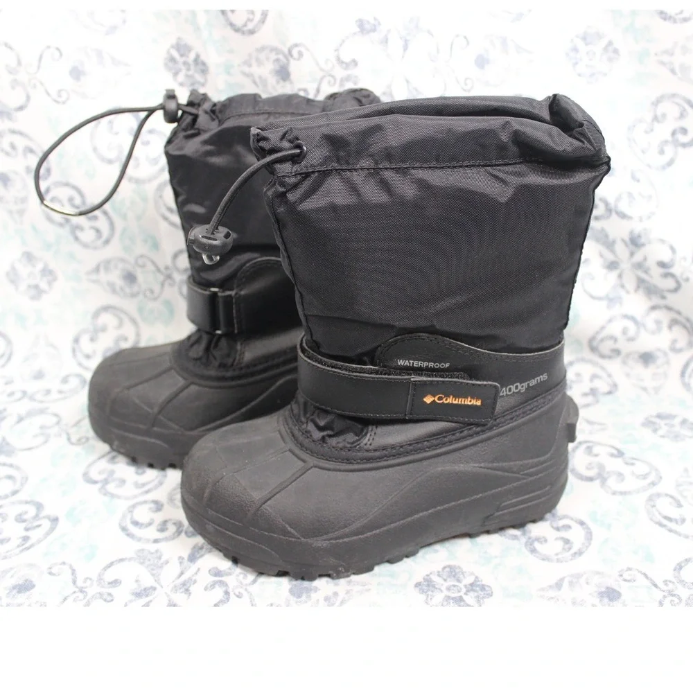 Columbia Kids Black Waterproof 400g Insulated Snow Boots BC1324-012 Size 13
